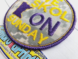 MN Skol  Embroider 3.50" X 3.50" Iron on Patch