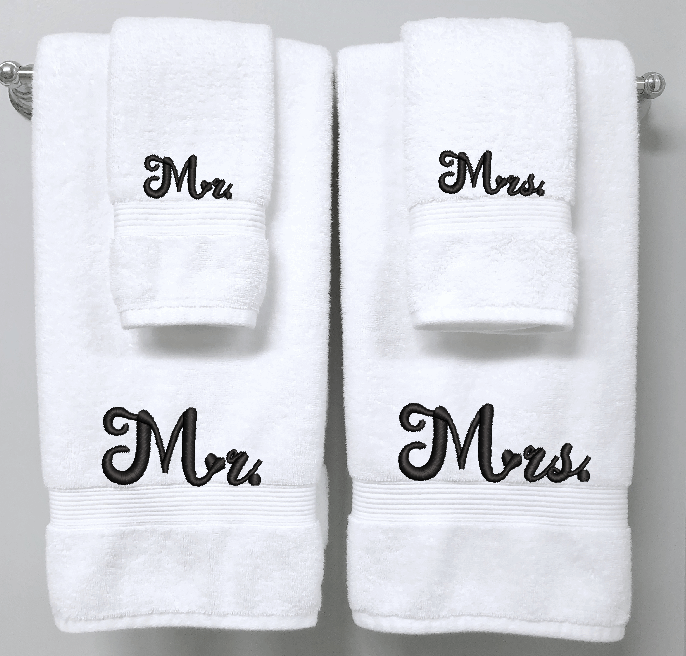 Mr, & Mrs. set of Towels