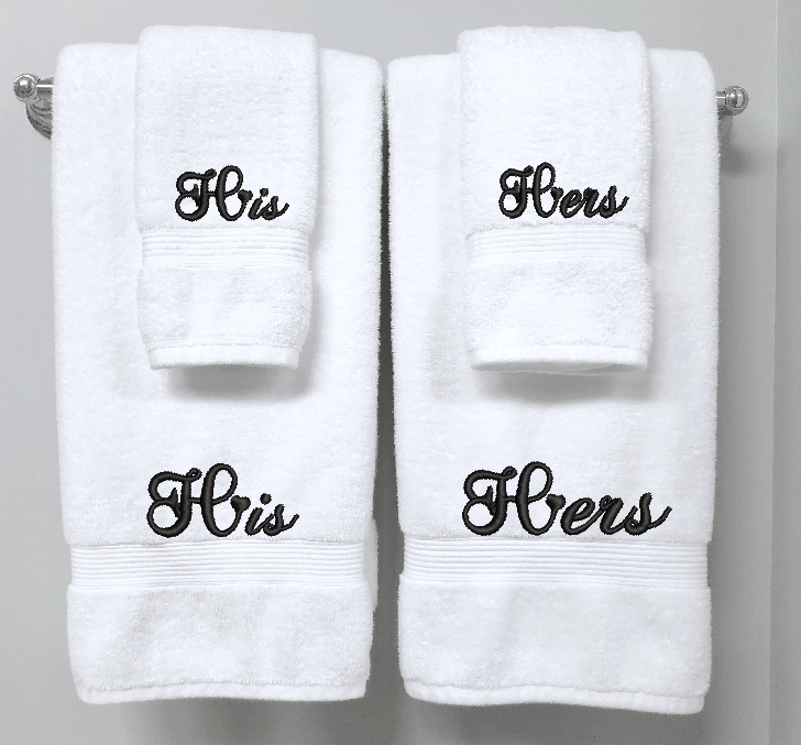 His and hers online towel