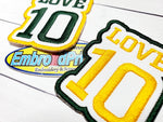 Jordan Love 10 Green Bay Packers Patch 2.70 X 2.25 Embroidered Patch Green and Yellow Patch-Football patch-Custom Patc