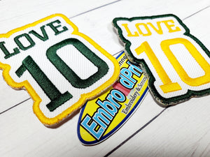 Jordan Love 10 Green Bay Packers Patch 2.70 X 2.25 Embroidered Patch Green and Yellow Patch-Football patch-Custom Patc
