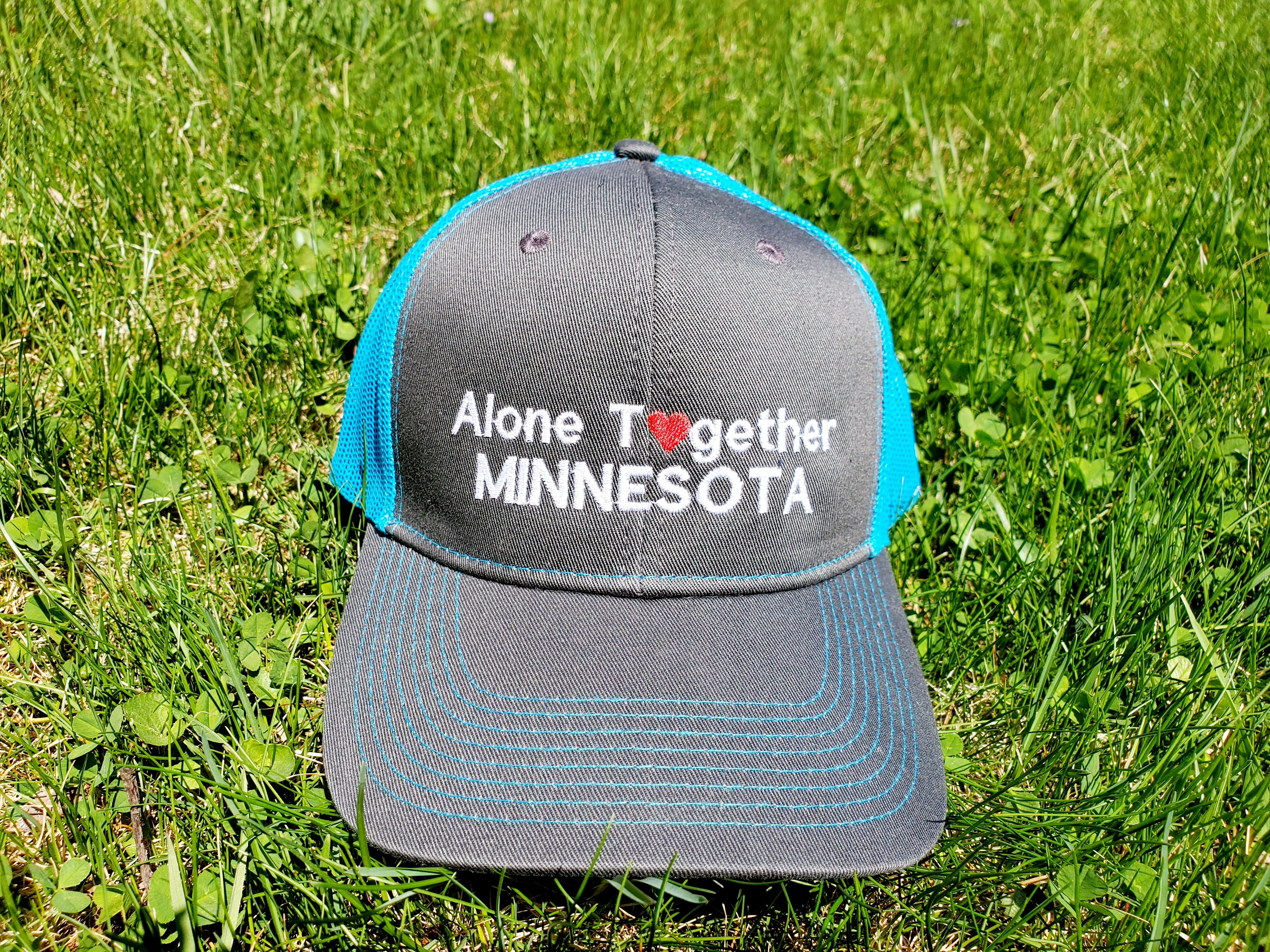 Alone Together Minnesota Embroidered Hat Snap-back Trucker Cap