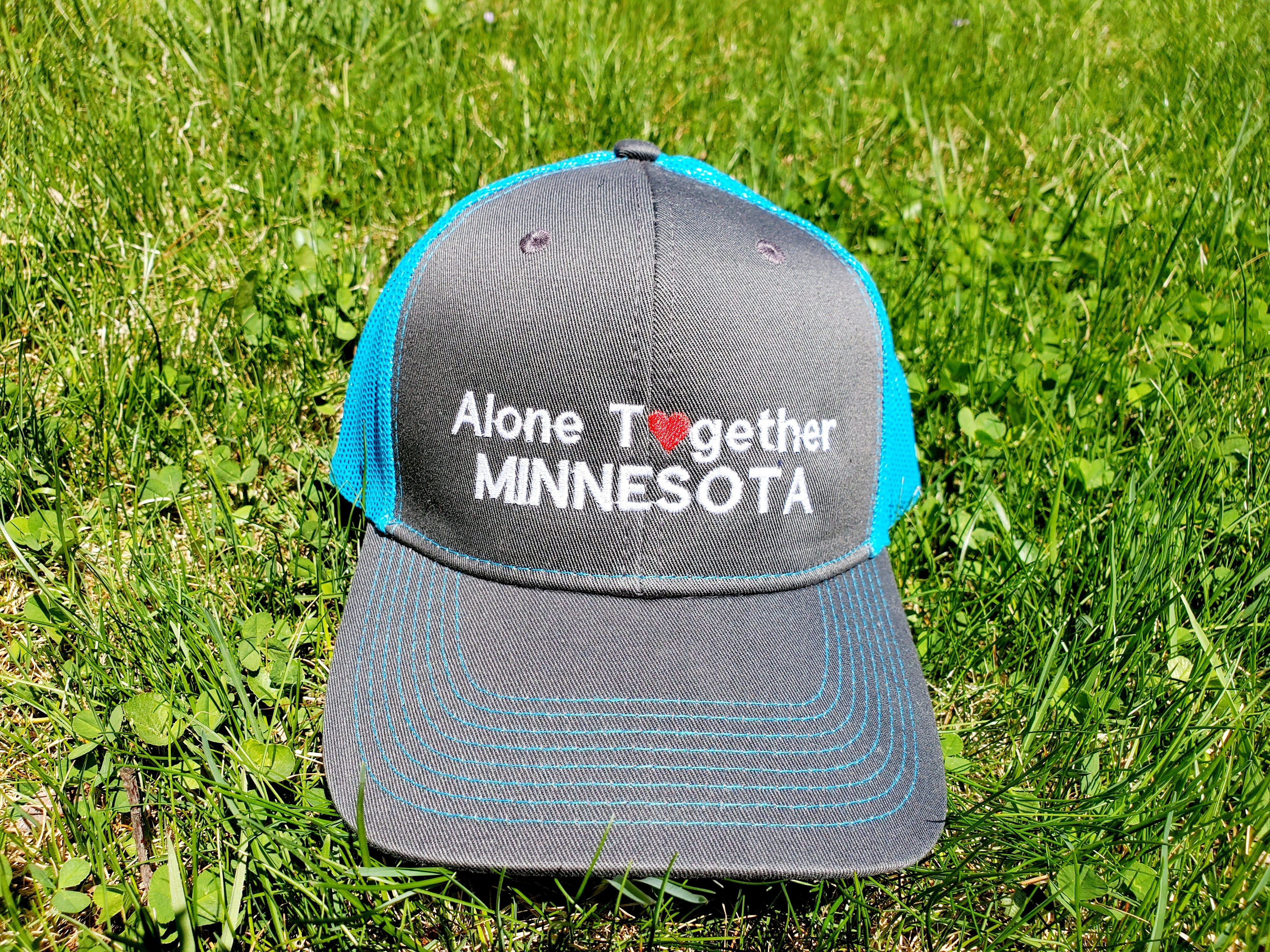 Alone Together Minnesota Embroidered Hat Snap-back Trucker Cap