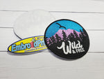 Wild and Free Mountain 100% Embroidered Patch Size 3X3 Iron on cool Patch