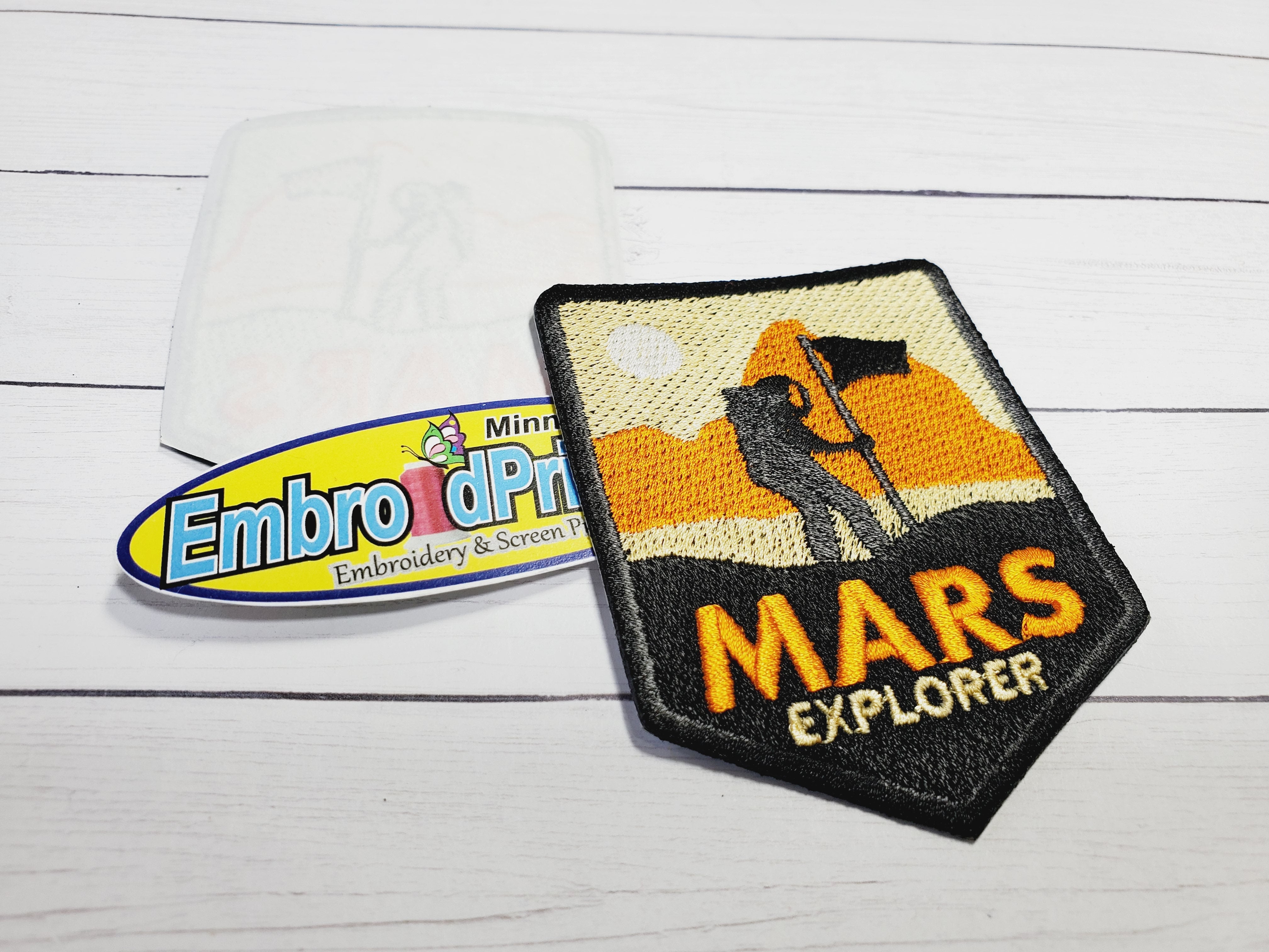 Mars Explore Embroidered Patch Size 3X2.50 Iron on cool Patch