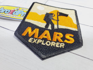 Mars Explore Embroidered Patch Size 3X2.50 Iron on cool Patch