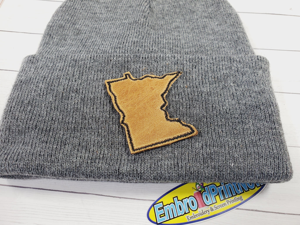 Minnesota State Italian Leather  2 X 2 Iron On Patch