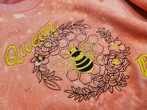 Queen Bee M Embroidered Crop Top