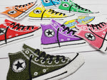 Sneakers Embroidered Patch 3.50 X 2.50 100% Embroidery Iron on Custom Many Colors Patches Iron On