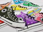 Sneakers Embroidered Patch 3.50 X 2.50 100% Embroidery Iron on Custom Many Colors Patches Iron On
