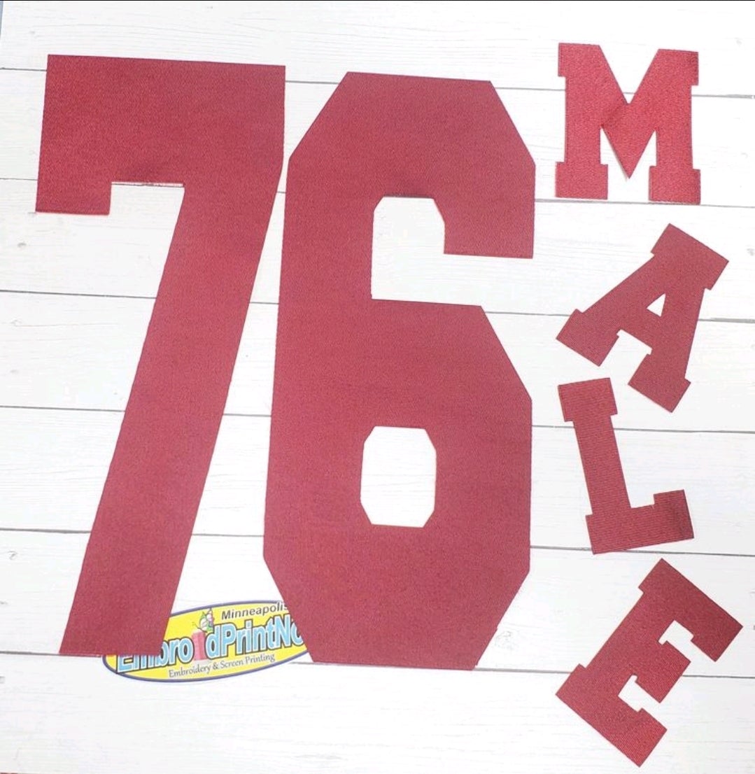 Youth Tackle Twill Pro Name + Numbers Kit for Jerseys