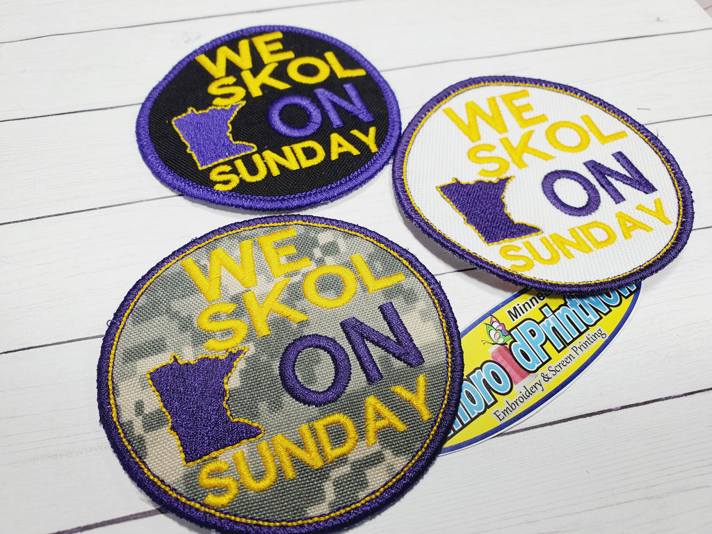 MN Skol  Embroider 3.50" X 3.50" Iron on Patch