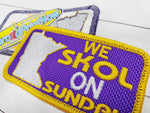 MN Vikings Skol  iron on 3.75 " X 2" embroidered Patch