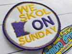 MN Skol  3. 50" X 3.50" Black Purple Patch