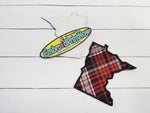 Minnesota State Buffalo Orange Red Blue Plaid 2 X 2 Iron On Patch
