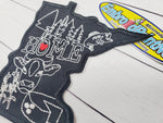 Minnesota Home State Black and White 4 X 3.50 Embroider Patch Iron On Patch