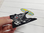 Minnesota Home State Black and White 4 X 3.50 Embroider Patch Iron On Patch