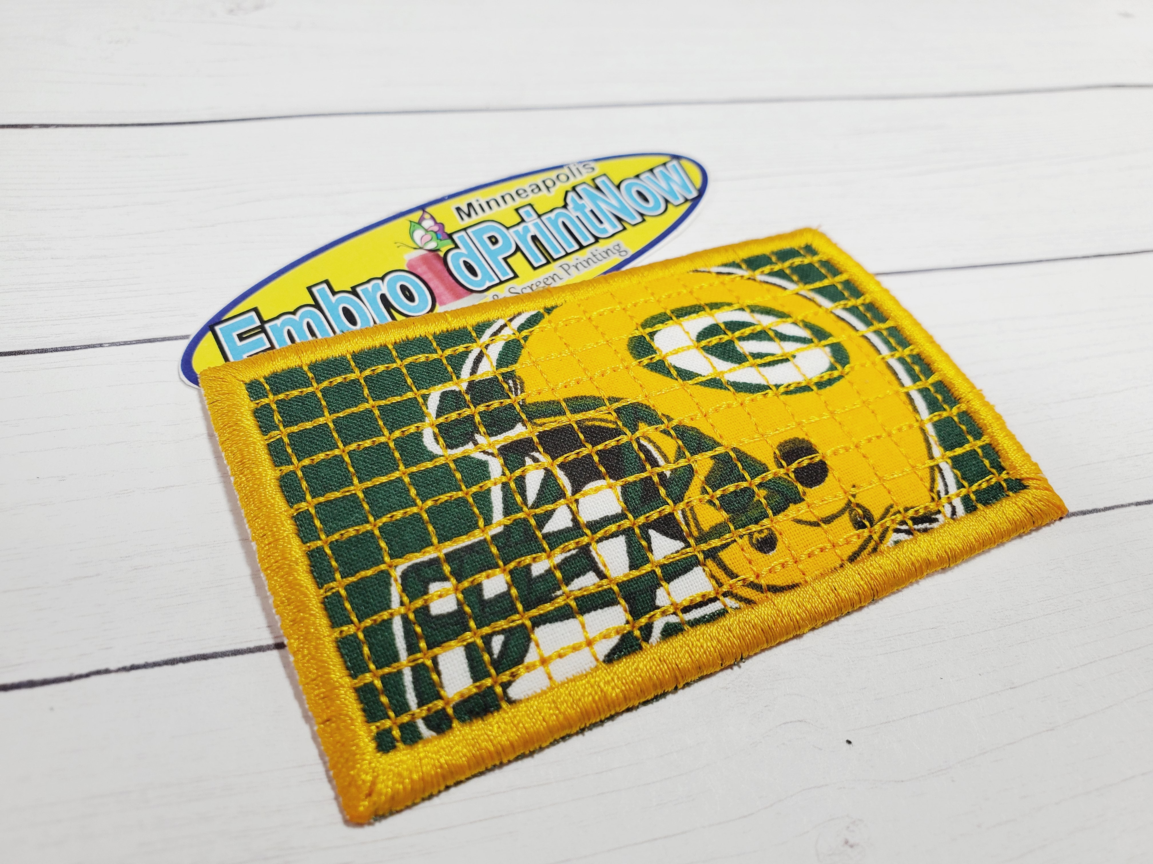 Green Bay Packers 3.50 X 2.25 Embroidered Patch Yellow and Green Patch-Football patch-Custom Patch