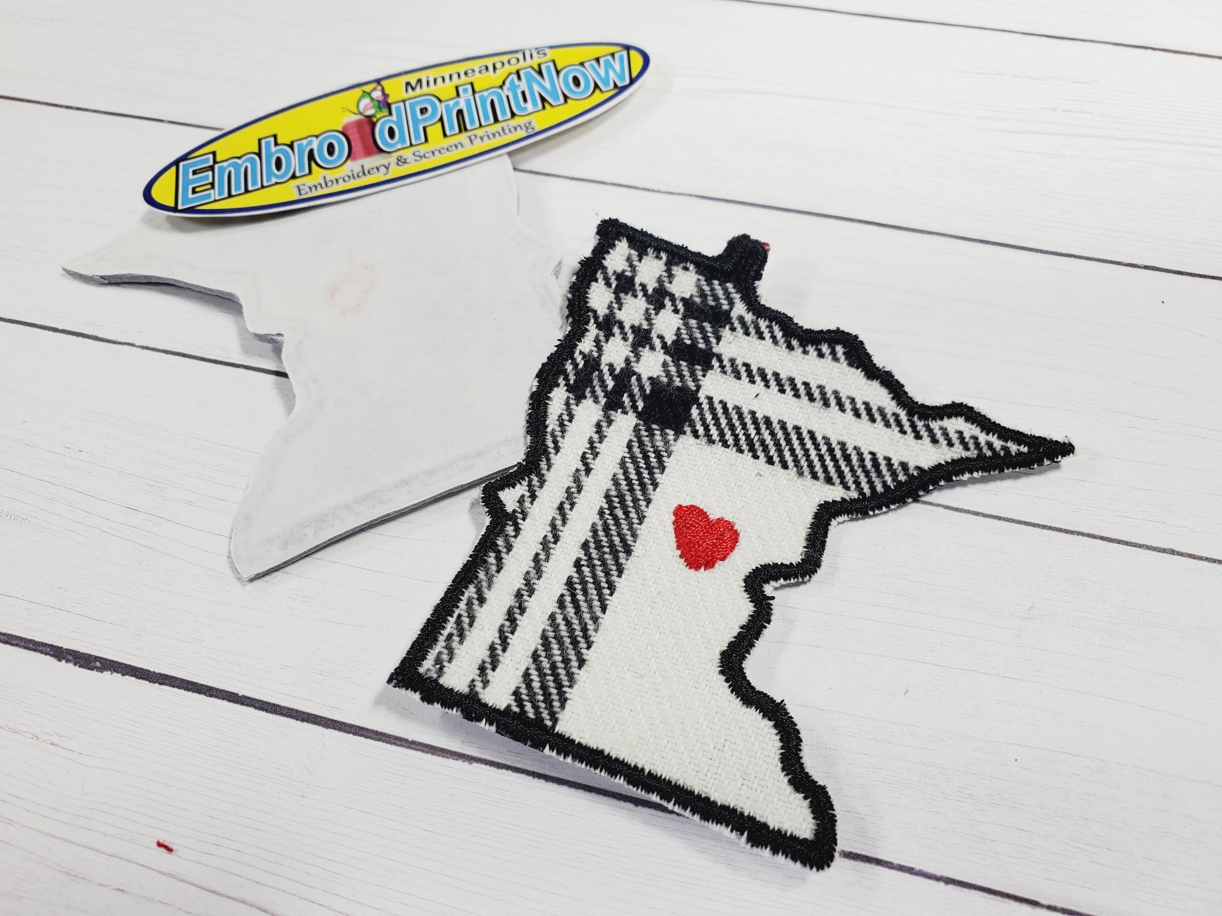 Minnesota State Buffalo Plaid 2 X 2 Iron On Patch