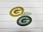 Green Bay Packers 3.60 X 2.50 Embroidered and Printed Patch Green and Yellow Patch-Football patch-Custom Patch