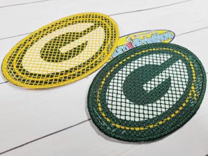 Green Bay Packers 3.60 X 2.50 Embroidered and Printed Patch Green and Yellow Patch-Football patch-Custom Patch