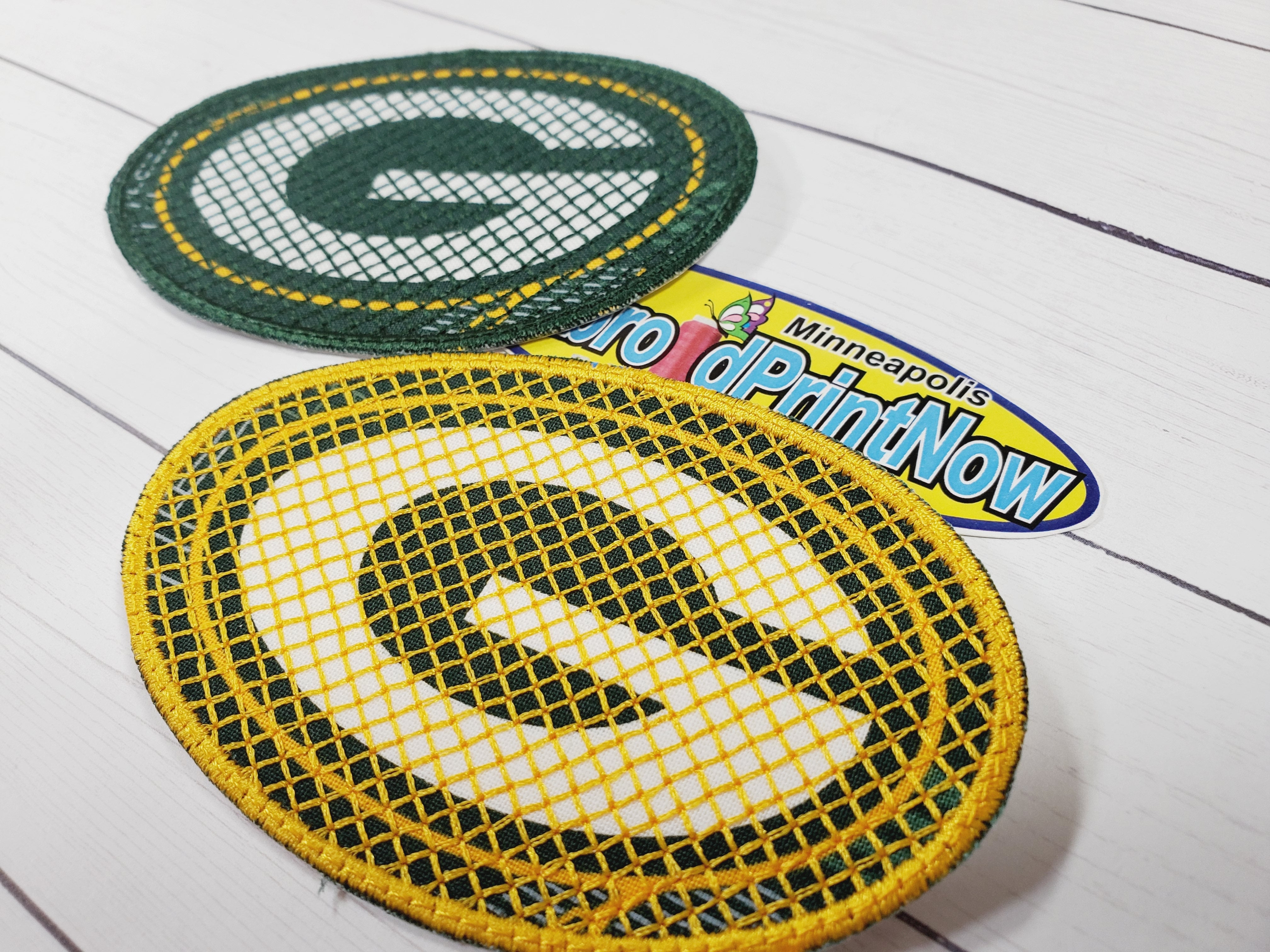 Green Bay Packers 3.60 X 2.50 Embroidered and Printed Patch Green and Yellow Patch-Football patch-Custom Patch