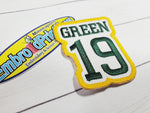 Green 19 Green Bay Packers Patch 2. X 2.50 Embroidered Patch Green and Yellow Patch-Football patch-Custom Patc