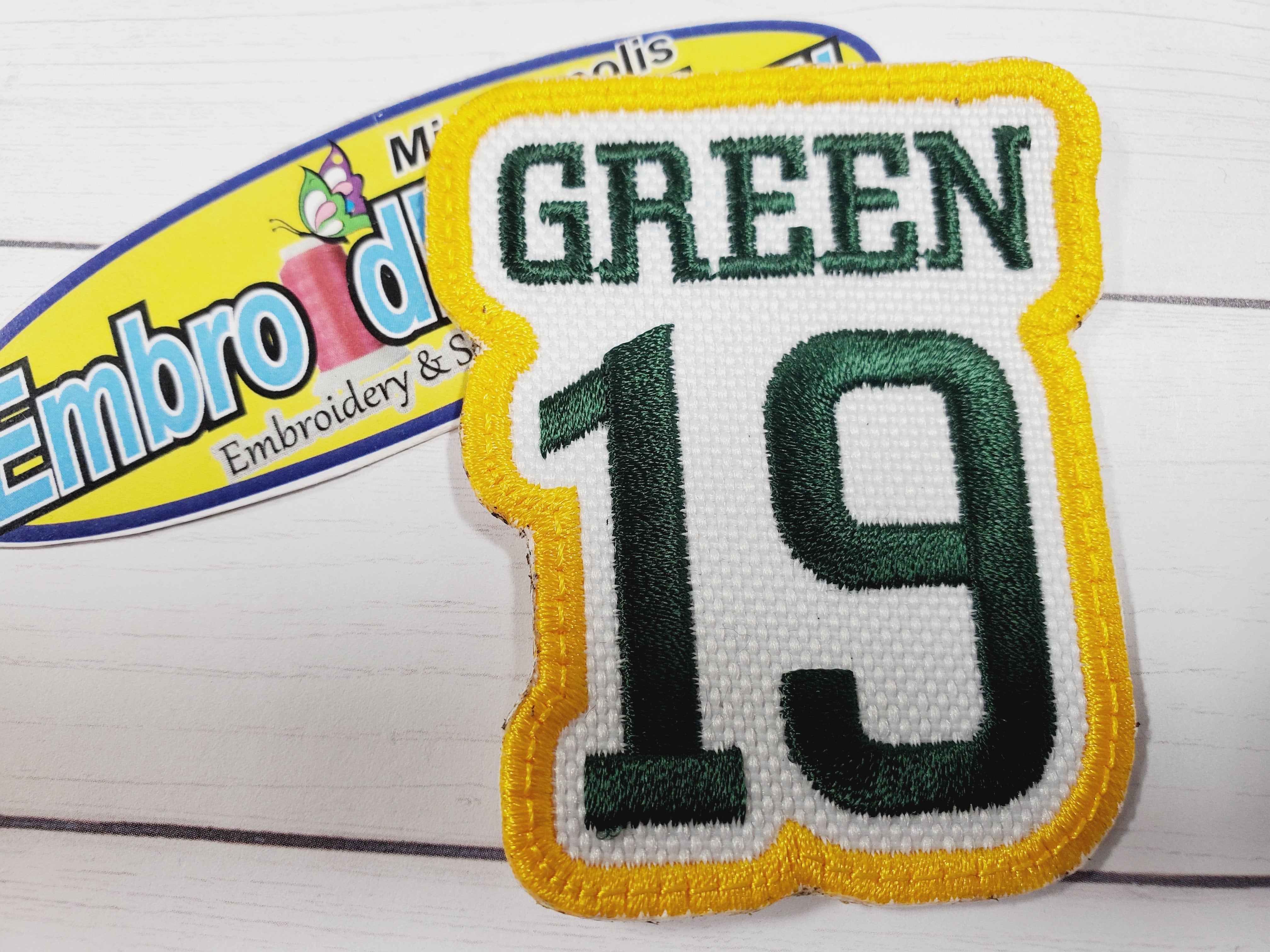 Green 19 Green Bay Packers Patch 2. X 2.50 Embroidered Patch Green