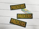 Green Bay Packers 3.75 X 1.25 Embroidered Patch Green and Yellow Patch-Football patch-Custom Patch