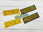 Green Bay Packers 3.75 X 1.25 Embroidered Patch Green and Yellow Patch-Football patch-Custom Patch
