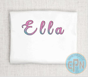 Youth Personalize Iridescent 2 colors Name Tshirt