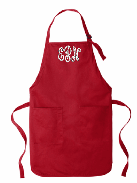 Full-Length Two-Pocket Bid Apron with 3 letter Monogram