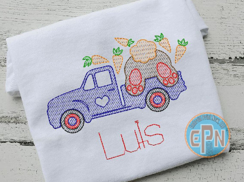 Bunny Truck T-shirt with name