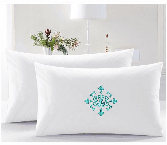 Curly Monogramed Pillow cases