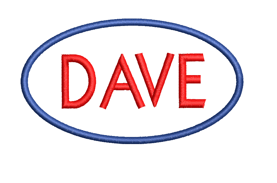 OVAL 4X2 EMBROIDERED PATCH
