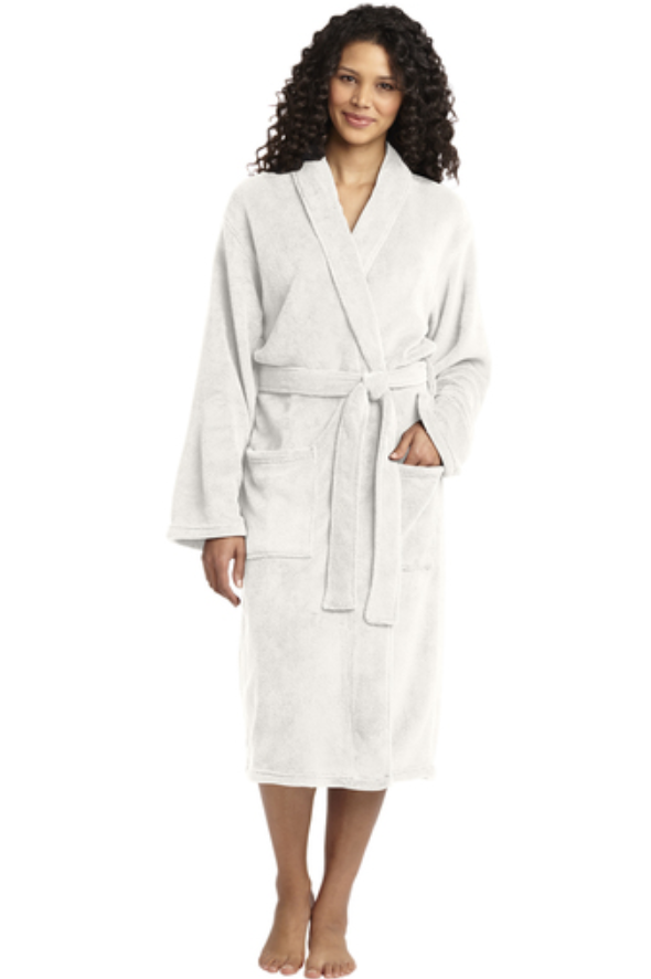 Plush Marshmallow Microfleece Shawl Collar Robe