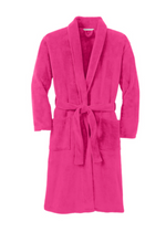 Plush Microfleece Shawl Collar Robe with 3 Letter Monograming