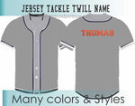 Tackle Twill Pro 2"H X 11"W Name for Jerseys
