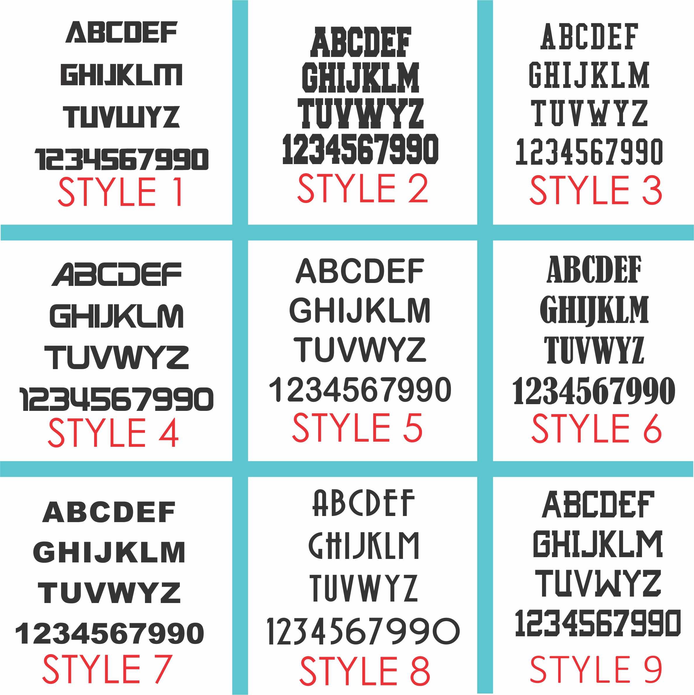 Tackle Twill Pro 9"H X Proportion Numbers for Jerseys