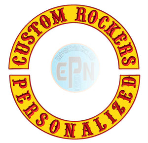 Biker Rockers set of 2 Embroidered 15 inch Patches