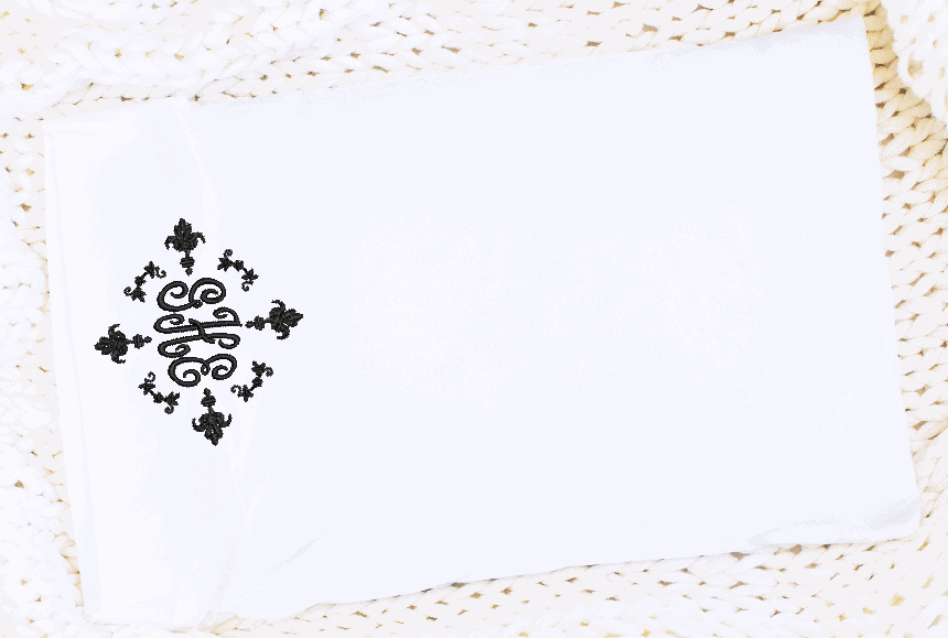 Curly Monogramed Pillow cases