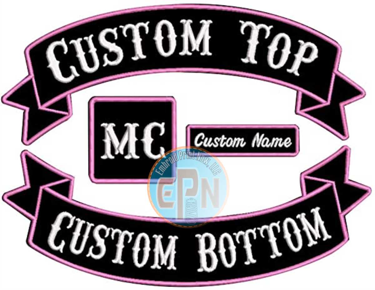 Biker Rockers set of 4 Embroidered Patches