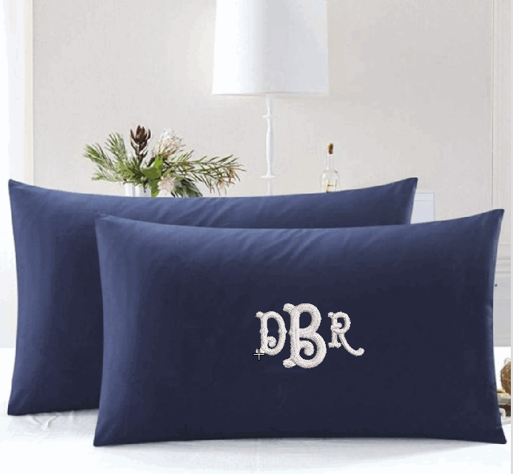Fish Tail Monogram Pillow Cases – Embroid Print Now