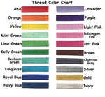 8" Twill Number for Uniform or Jersey - Athletic/Collegiate Style, Iron on Patch, Twill Embroidered Outline