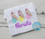 Mermaid Trio Birthday T-shirt With Name