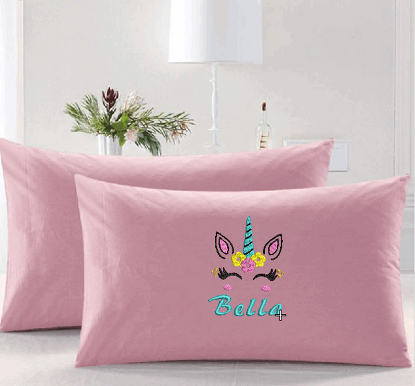 Pretty Embroider Unicorn Pillow Cases Embroid Print Now