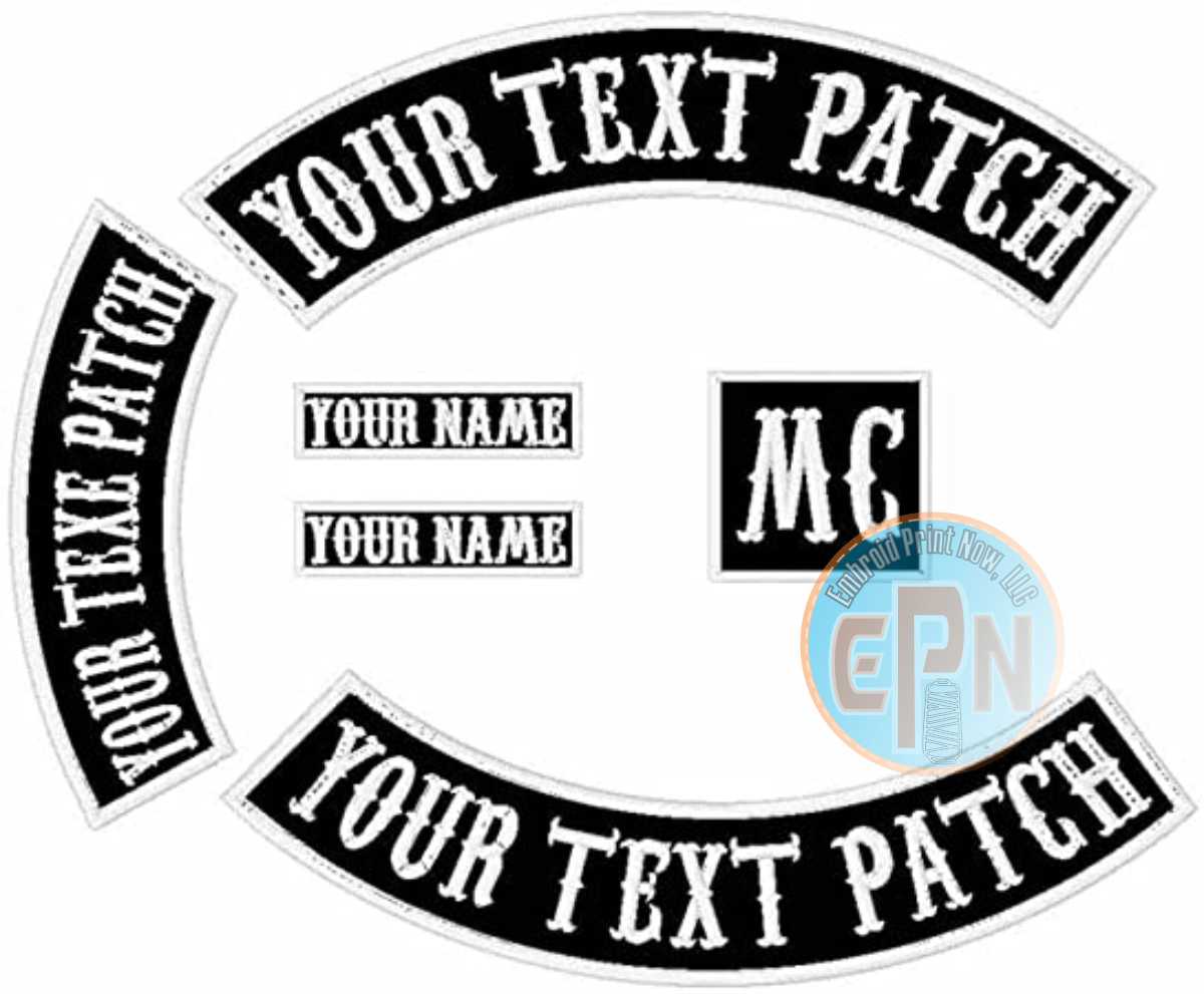 Biker Rockers set of 6 Embroidered Patches