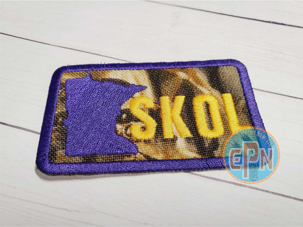 MN camo Skol  3" X 2" Purple Patch