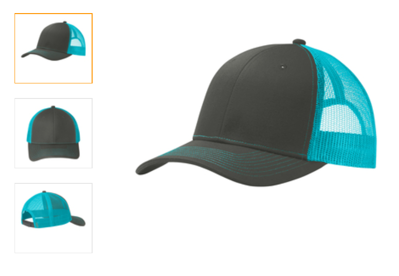 Trucker hat neon blue