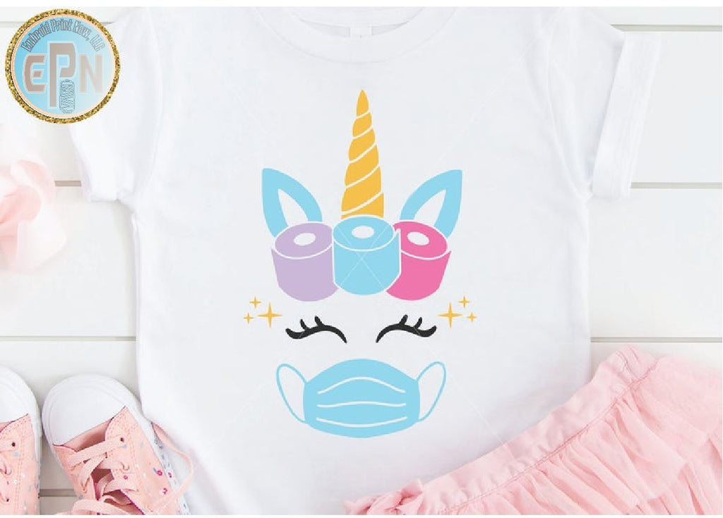 Unicorn Face Mask Youth T-shirt